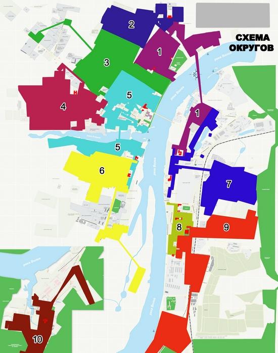 Схема одномандатных избирательных округов города Кимры