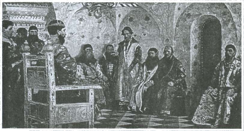 А.П. Рябушкин. Сидение царя с боярами. 1893 г.